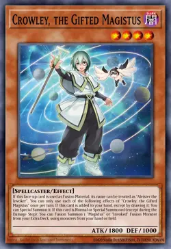BLMM-EN044 "Crowley, the Gifted Magistus" Secret Rare YuGiOh! NEW - Image 1