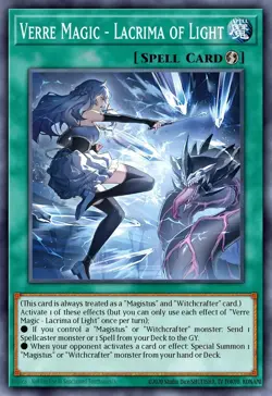 BLMM-EN046 "Verre Magic - Lacrima of Light" Secret Rare YuGiOh! NEW - Image 1