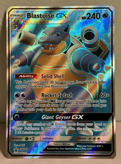 Blastoise GX SM189 - Black Star Promo - Full Art Ultra Rare Pokemon Card - NM - Image 1