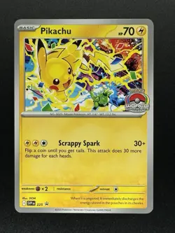 Pikachu Promo 2025 World Championships SVP EN 225 Pokemon Card Worlds Promo NM - Image 1