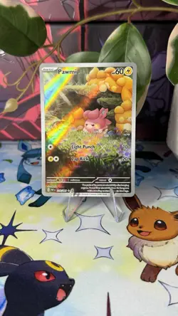 Pokemon TCG Pawmi 226/091 Scarlet & Violet Paldean Fates Holo Illustration Card - Image 1