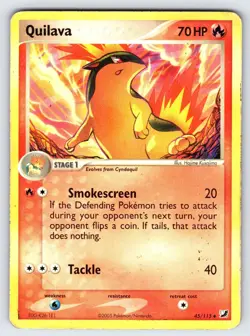 Quilava 45/115 2005 EX Unseen Forces Pokemon Card TCG Nintendo Uncommon - Mp - Image 1