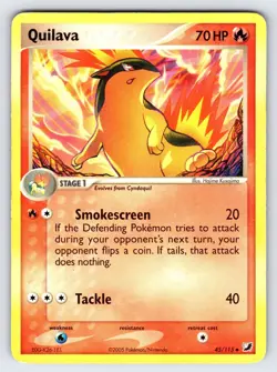 Quilava 45/115 2005 EX Unseen Forces Pokemon Card TCG Nintendo Uncommon - Lp/Mp - Image 1