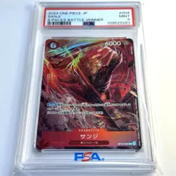 PSA 9 Bandai One Piece Card Sanji 8 Pack Battle Prize Promo C ST10-004 Japanese - Image 1
