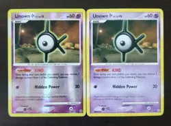 Pokemon Unown K 68/132 Secret Wonders Pokemon 2 Card Lot - Image 1