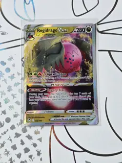 Regidrago VSTAR 136/195 Pokemon Card TCG Silver Tempest Holo Ultra Rare - Image 1