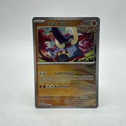 Great Tusk Pokemon Card 055/131 Prismatic Evolutions Masterball - Image 1