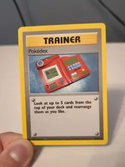 RARE NM 1995,96,98 Pokemon Pokedex Trainer Card 87/102 Base Set - Image 1