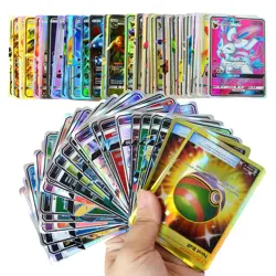 120 PCS Poke-cards TCG GX Card Lot Ultra Rare Holo Trainer Trading Cards - Image 1