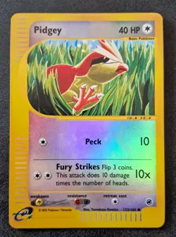 Pokemon Card Pidgey Holo Foil Reverse 123/165 Expedition EXC (Komiya) - Image 1