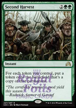 Second Harvest 1x FOIL SOI MTG Shadows Over Innistrad Rare NM green - Image 1