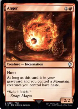 MTG Anger (289) | NM | Commander: Final Fantasy (FIC) - Image 1