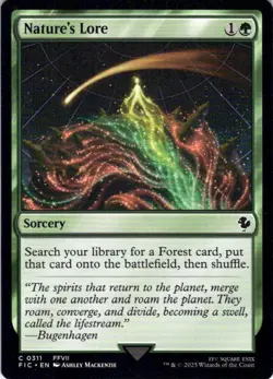 MTG Nature's Lore (311) | NM | Commander: Final Fantasy (FIC) - Image 1