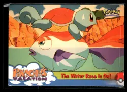 1999 Pokemon Topps - Pikachu's Vacation - Blue Logo The Water Race Is On ! #47 - Image 1