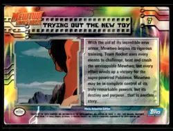 1999 Pokemon Topps - Mewtwo Strikes Back - Blue Logo Trying Out The New Toy #7 - Image 2