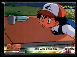 1999 Pokemon Topps - Mewtwo Strikes Back - Blue Logo Ash and Company #9 - Image 1