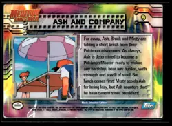 1999 Pokemon Topps - Mewtwo Strikes Back - Blue Logo Ash and Company #9 - Image 2