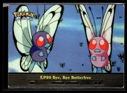 1999 Pokemon Topps - TV Animation Edition- Blue Logo Bye, Bye Butterfree #EP20 - Image 1