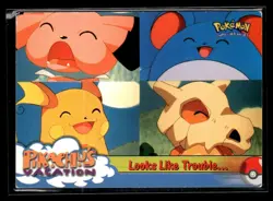 1999 Pokemon Topps - Pikachu's Vacation - Blue Logo Looks Like Trouble... #44 - Image 1