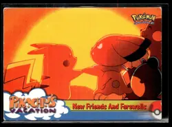 1999 Pokemon Topps - Pikachu's Vacation - Blue Logo New Friends And Farewells - Image 1