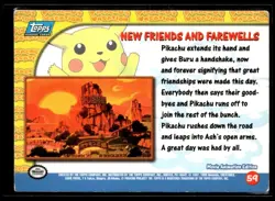 1999 Pokemon Topps - Pikachu's Vacation - Blue Logo New Friends And Farewells - Image 2