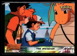 1999 Pokemon Topps - Mewtwo Strikes Back - Blue Logo The Invitation #13 - Image 1