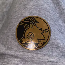 Pokemon TCG Gold Lycanroc Collecible Coin NM/M - Image 1