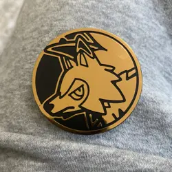 Pokemon TCG Gold Lycanroc Collecible Coin NM/M - Image 2