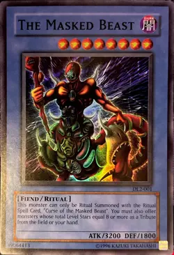 DL2-001 The Masked Beast UNL Edition Super Rare LP! YuGiOh TCG - Image 1