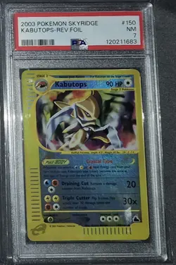 Kabutops Reverse Holo Rare Skyridge Pokemon Card 2003 NM PSA 7 - Image 1