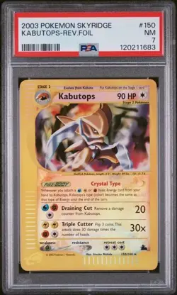 Kabutops Reverse Holo Rare Skyridge Pokemon Card 2003 NM PSA 7 - Image 2