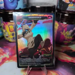 Awakened Worlds Vcard Secret Rare underworld Support Card 1st Edition Gamersupps - Image 1