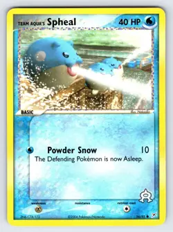 Team Aqua's Spheal 56/95 2004 EX Team Magma Vs. Team Aqua Pokemon Card - VLP - Image 1