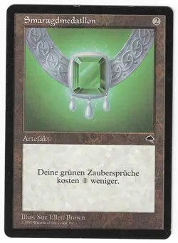►Magic-Style◄ MTG - Emerald Medallion German Tempest Charlie Brown MISPRINT Good - Image 1