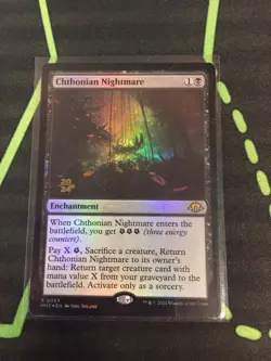 MTG Magic The Gathering Chthonian Nightmare Foil Prerelease Promo Black - Image 1