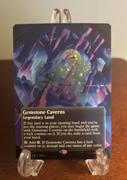 MTG Gemstone Caverns (0151) (Borderless) (Galaxy Foil) Edge of Eternities EOE - Image 1