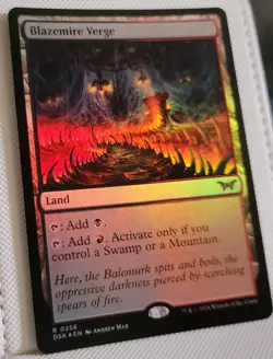 MTG Blazemire Verge 256 Duskmourn House of Horror NM FOIL - Image 1