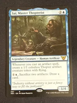 1x Sai, Master Thopterist (097) Commander: Kamigawa: Neon Dynasty LP MTG Magic - Image 1