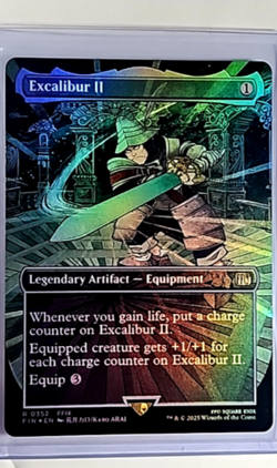2025 MTG Magic The Gathering FIN Final Fantasy Borderless Foil #352 Excalibur II - Image 1