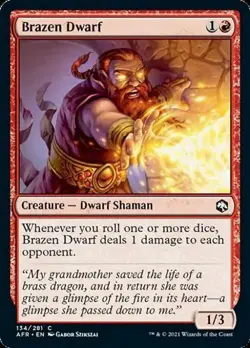 Brazen Dwarf - Light Play MTG Adventures in the Forgotten Realms - Image 1