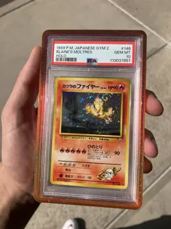 Pokemon JAPANESE Card - PSA 10: BLAINE'S MOLTRES #146 - HOLO (GYM 2) YEAR 1999 - Image 1
