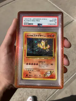 Pokemon JAPANESE Card - PSA 10: BLAINE'S MOLTRES #146 - HOLO (GYM 2) YEAR 1999 - Image 2