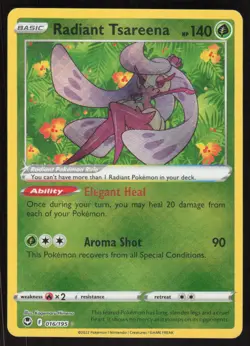 Pokemon TCG SWSH Silver Tempest #016/195 Radiant Tsareena NM - Image 1