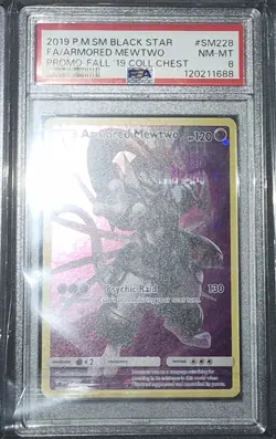 Pokemon Armored Mewtwo Fall '19 Coll. Chest Full Art Promo SM228 PSA 8 NEW CERT - Image 1