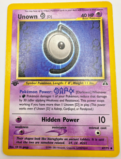 Pokemon Karte TCG Unknown D 47/75 1.Neo Discovery no Holo Vintage Englisch LP - Image 1