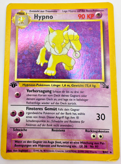 Pokemon Karte TCG Hypno 8/62 1. Fossil Holo Rare Vintage WOTC HP DE - Image 1