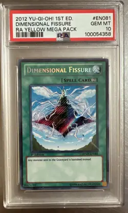 G2U YuGiOh Ra Yellow Mega Pack RYMPEN081 Dimensional Fissure 1st Edition PSA 10 - Image 1