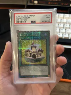 Toon Kingdom Yugioh 2024 MP24-EN006 Quarter Century Secret Rare 1st PSA 9 - Image 1