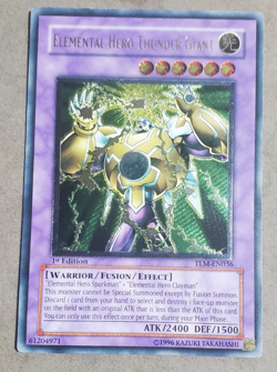 Yugioh Elemental Hero Thunder Giant TLM-EN036 Ultimate Rare 1st Edition LP - Image 1