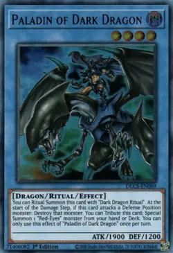 DLCS-EN069 Paladin of Dark Dragon (PURPLE) Ultra Rare 1st Edition NM YuGiOh TCG - Image 1